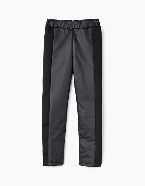 Черные утепленные брюки для девочки