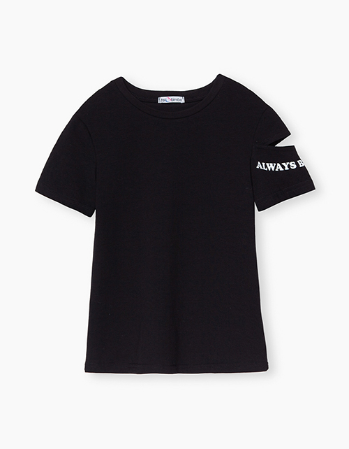 Черная футболка для девочки