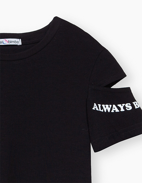 Черная футболка для девочки