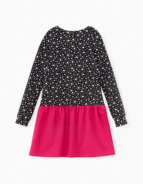 Черное платье с принтом "Панда"