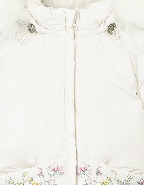 Молочная зимняя куртка для девочки