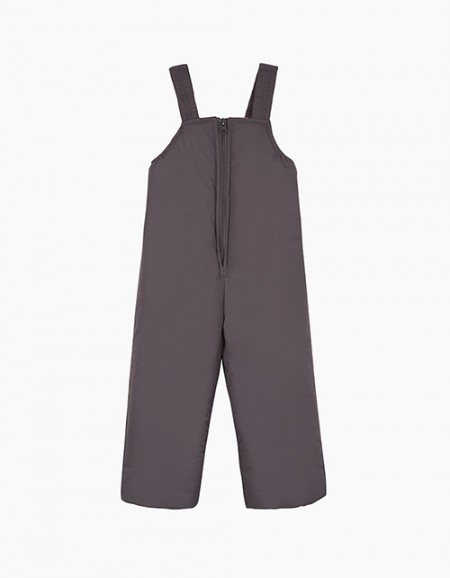 Темно-серый зимний полукомбинезон для девочки