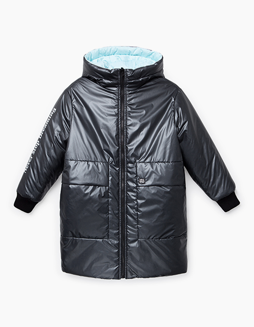 Двусторонняя зимняя куртка для девочки