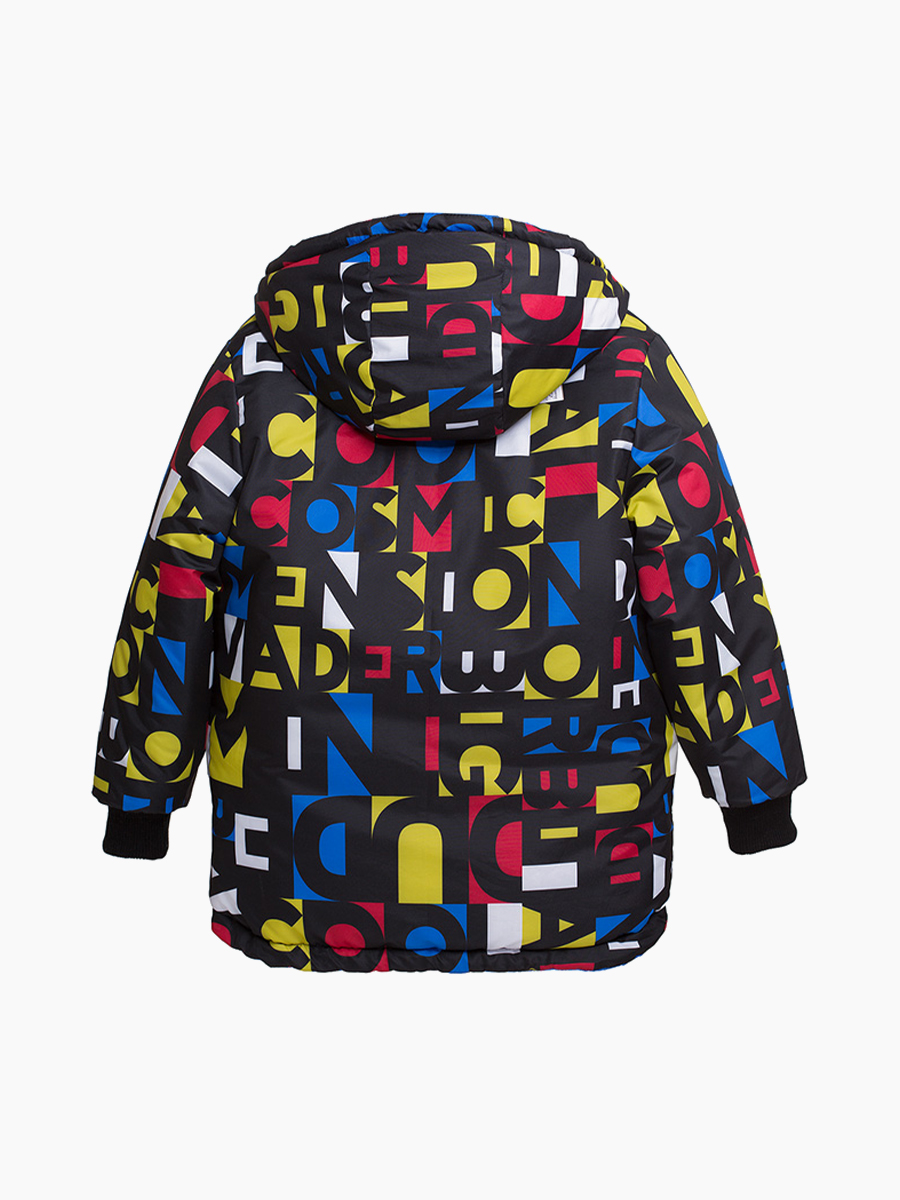 Васильковая двусторонняя зимняя куртка для мальчика