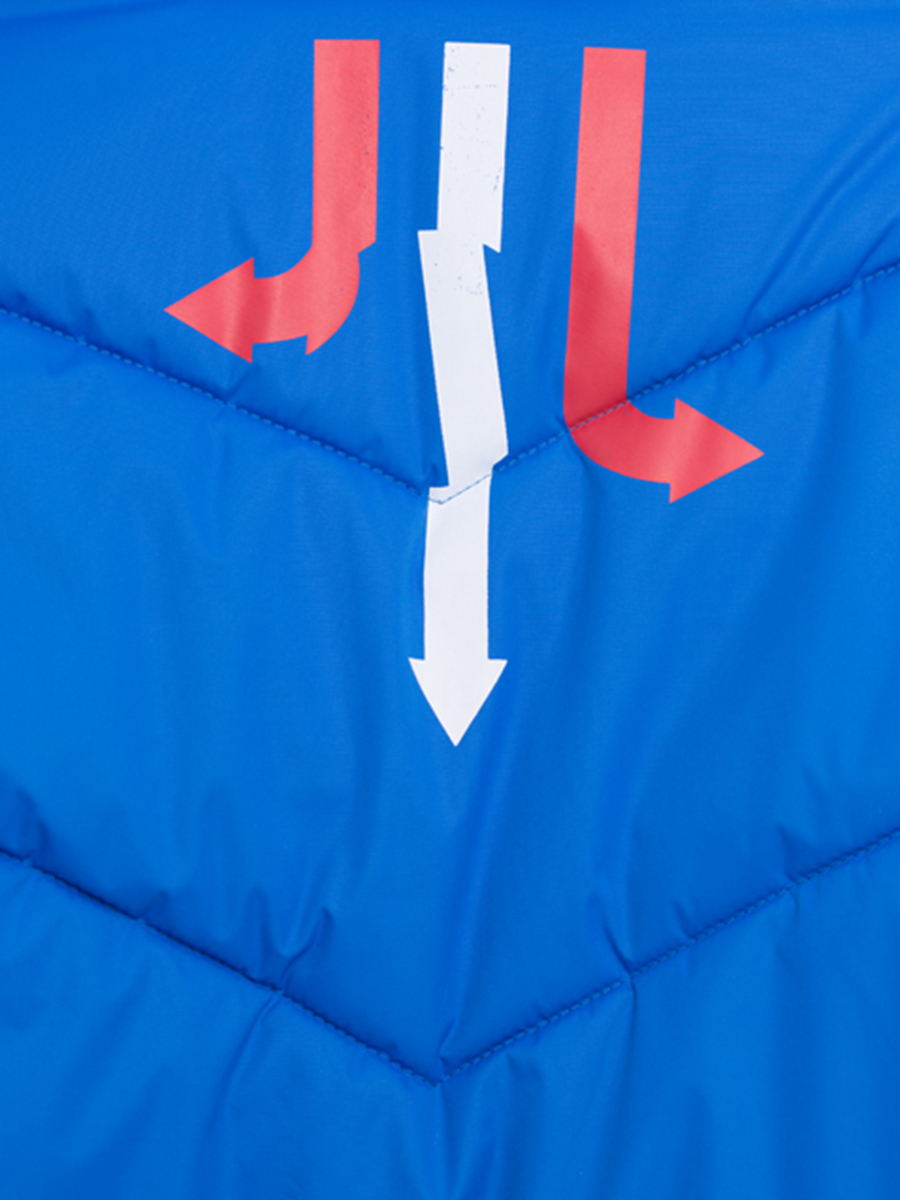 Васильковая двусторонняя зимняя куртка для мальчика