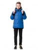 Васильковая двусторонняя зимняя куртка для мальчика