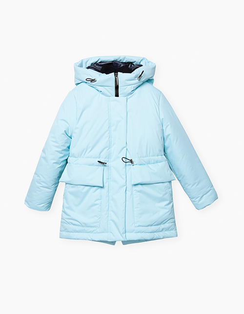 Мятная зимняя куртка для девочки