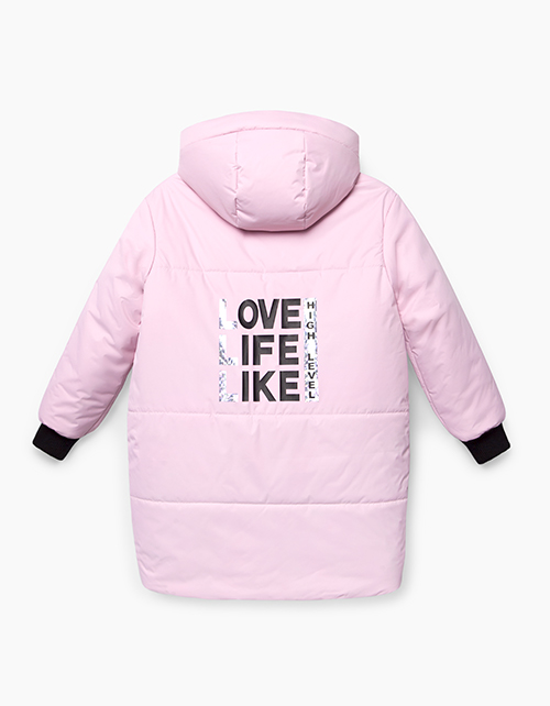 Двусторонняя зимняя куртка для девочки