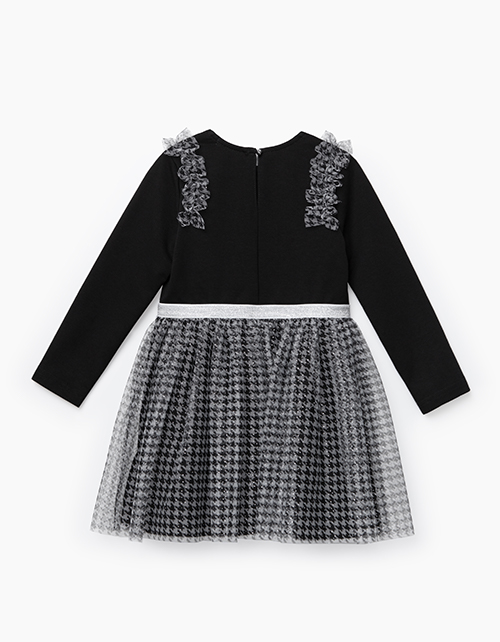 Черное нарядное платье с длинным рукавом Черное нарядное платье с длинным рукавом