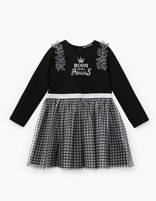 Черное нарядное платье с длинным рукавом Черное нарядное платье с длинным рукавом