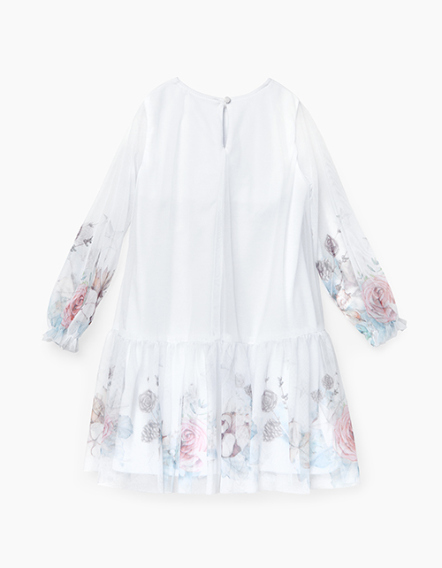 Нарядное платье из сетчатого полотна с принтом единорога Нарядное платье из сетчатого полотна с принтом единорога