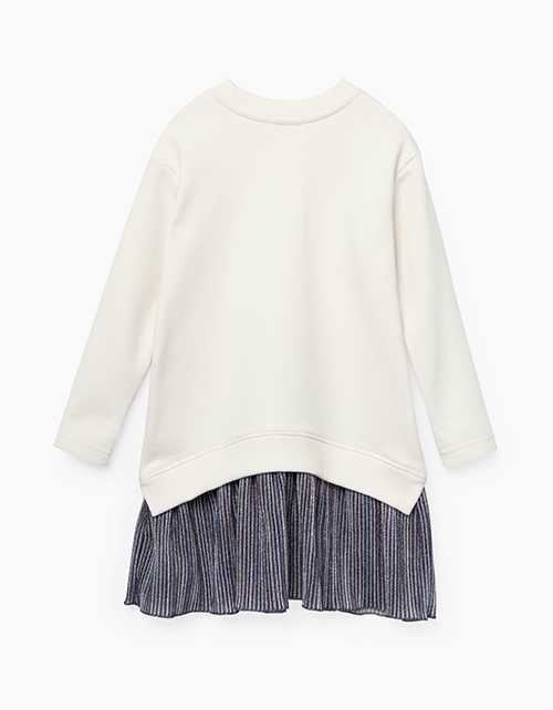 Нарядное молочное платье-свитшот Нарядное молочное платье-свитшот