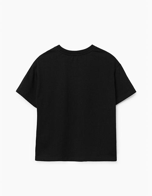 Черная нарядная футболка для девочки Черная нарядная футболка для девочки