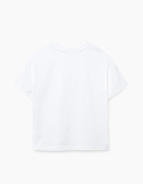 Белая нарядная футболка для девочки Белая нарядная футболка для девочки