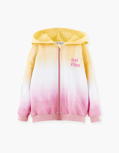 Толстовка с принтом тай-дай для девочки