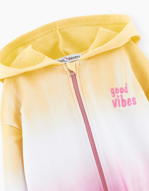 Толстовка с принтом тай-дай для девочки