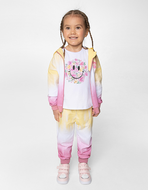 Толстовка с принтом тай-дай для девочки