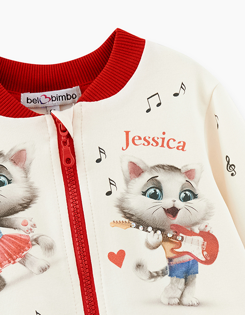 Молочный жакет для девочки