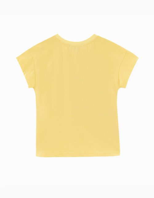 Светло-желтая футболка для девочки