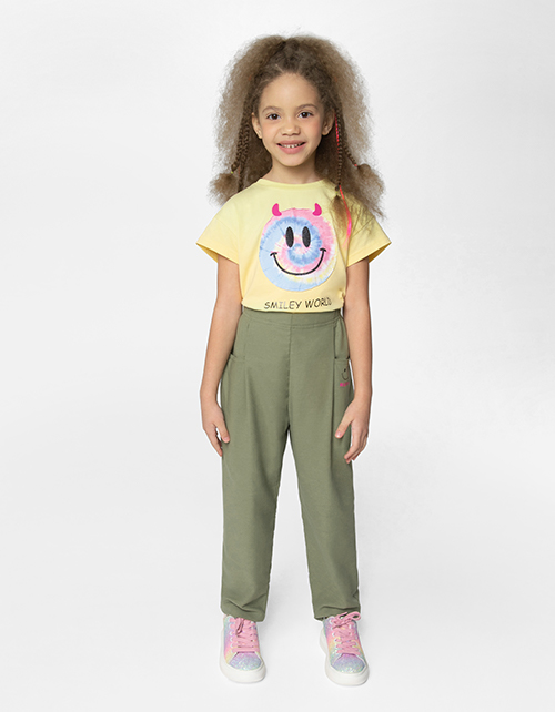 Светло-желтая футболка для девочки