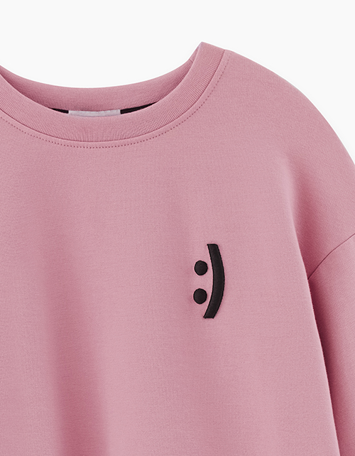 Темно-розовый свитшот для девочки