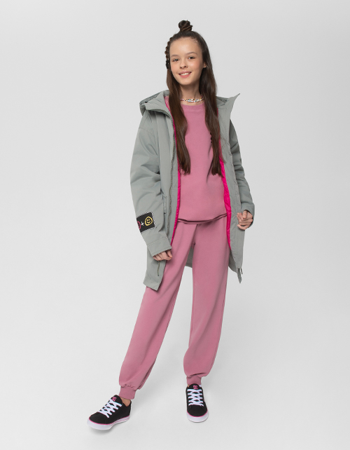 Темно-розовые брюки-джоггеры для девочки