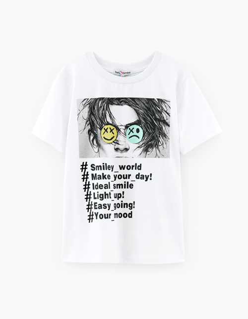 Белая футболка для мальчика