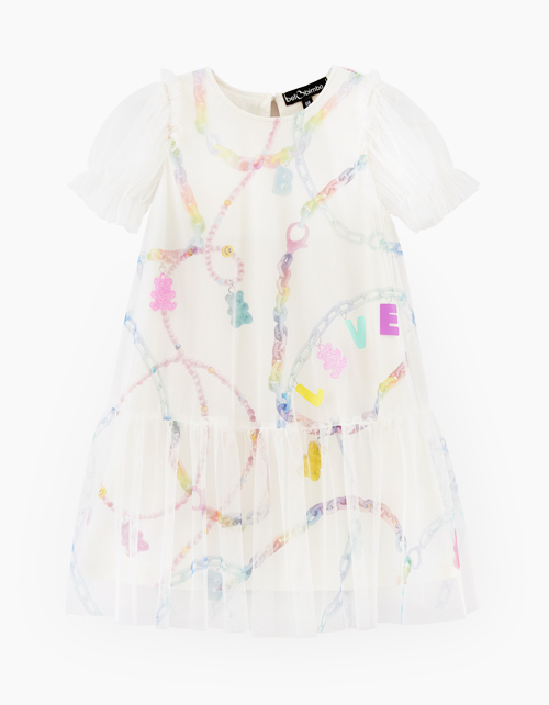 Нарядное молочное платье