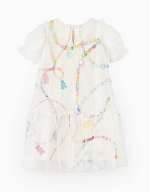 Нарядное молочное платье