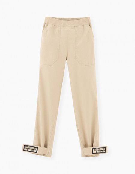 Светло-бежевые брюки-джоггеры для мальчика Светло-бежевые брюки-джоггеры для мальчика