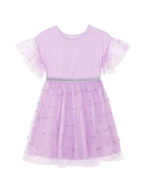 Нарядное сиреневое платье