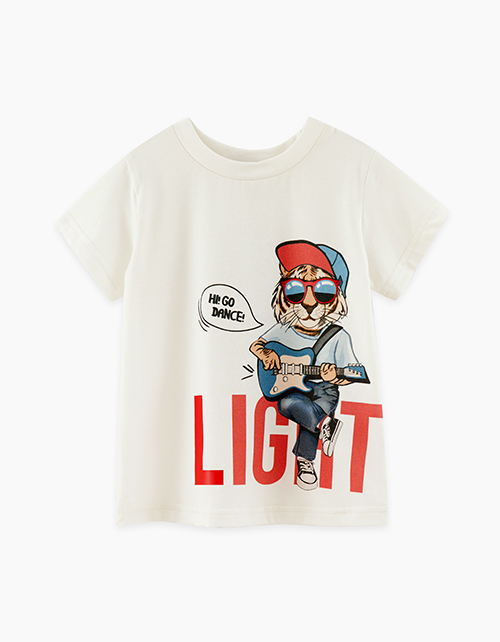 Молочная футболка для мальчика