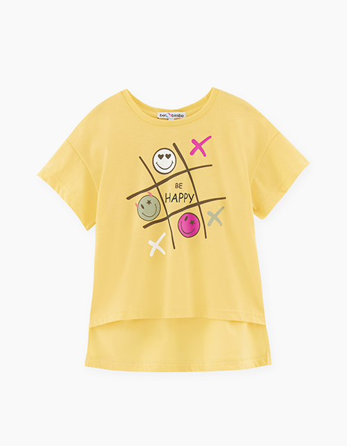 Светло-желтая футболка для девочки