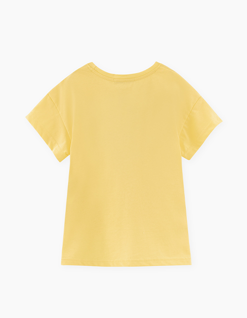 Светло-желтая футболка для девочки