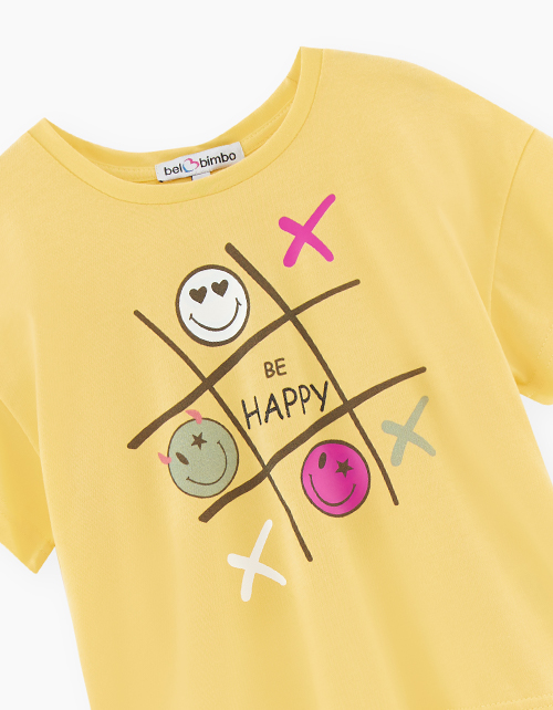 Светло-желтая футболка для девочки