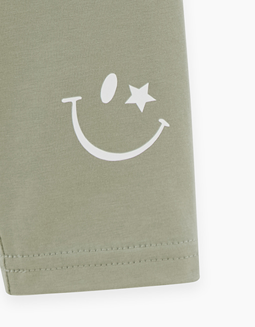 Бриджи цвета светлая олива для девочки