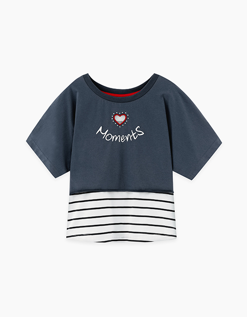 Графитовая футболка для девочки