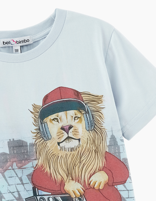 Светло-серая футболка для мальчика