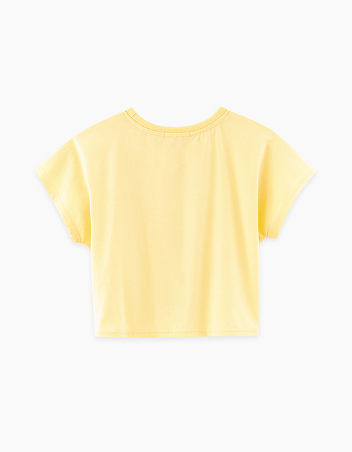 Светло-желтая футболка для девочки