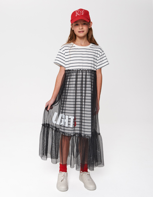 Летнее платье А-образного силуэта