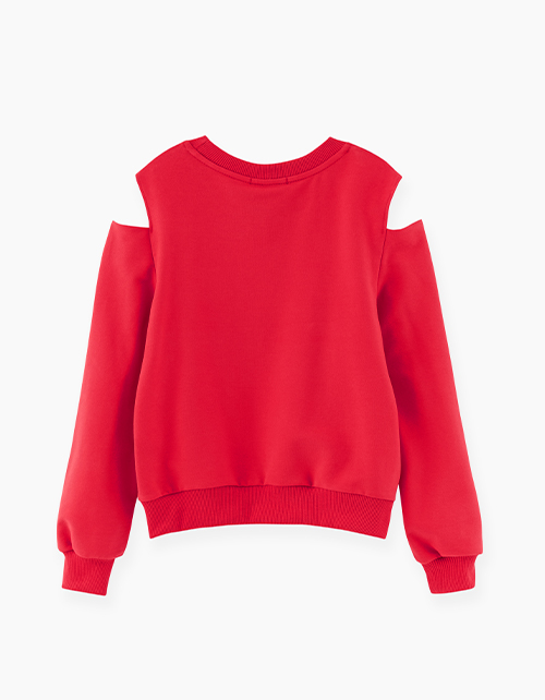 Красный свитшот для девочки