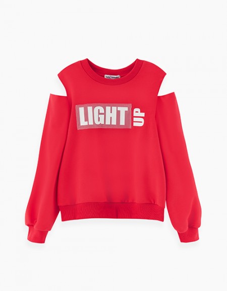 Красный свитшот для девочки