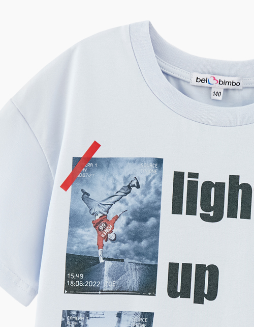 Светло-серая футболка для мальчика