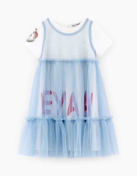 Летнее платье цвета деним