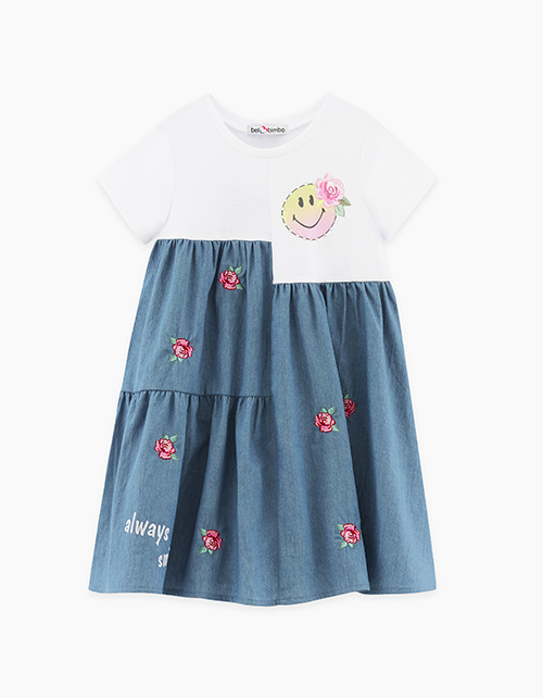 Летнее голубое платье