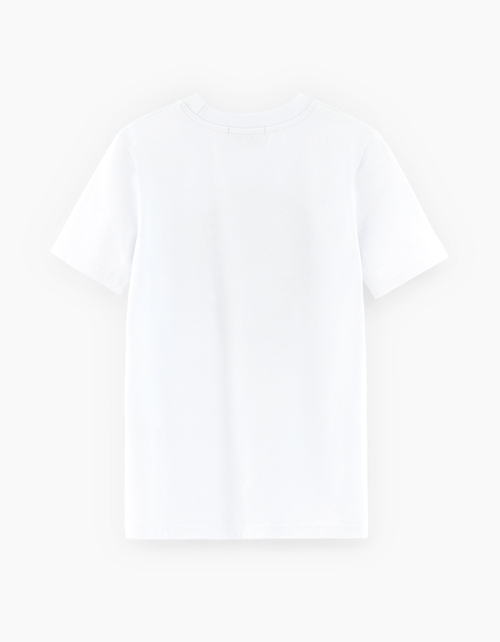 Белая футболка с принтом для мальчика