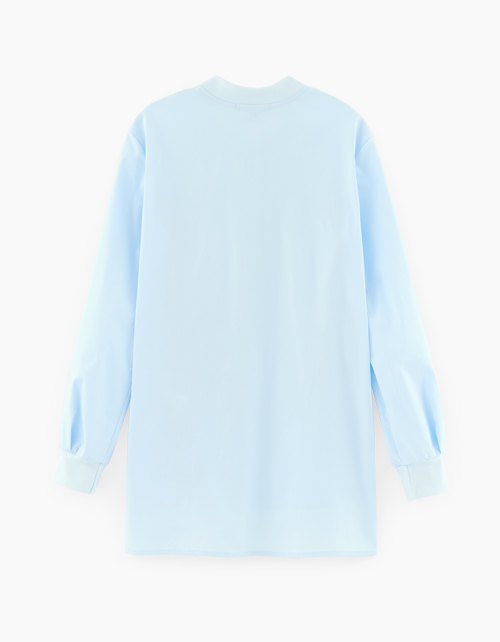 Голубая блузка с удлиненной спинкой Голубая блузка с удлиненной спинкой