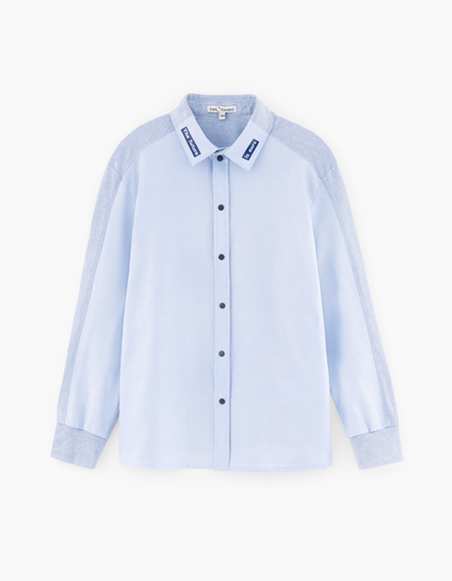 Голубая рубашка с принтом для мальчика Голубая рубашка с принтом для мальчика