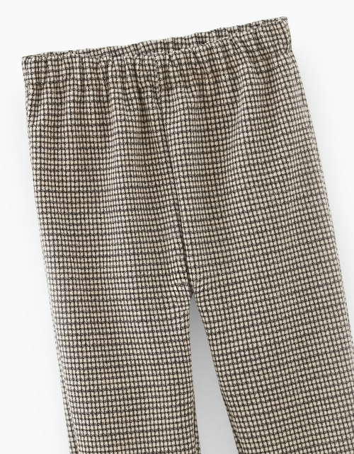 Прямые брюки в клетку для девочки