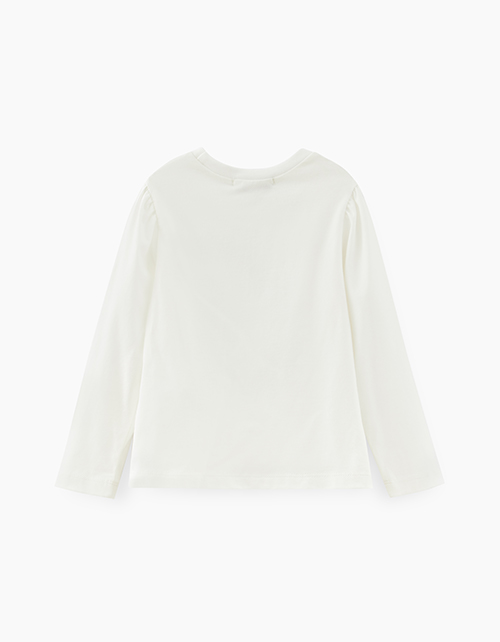 Купить молочный лонгслив для девочки
